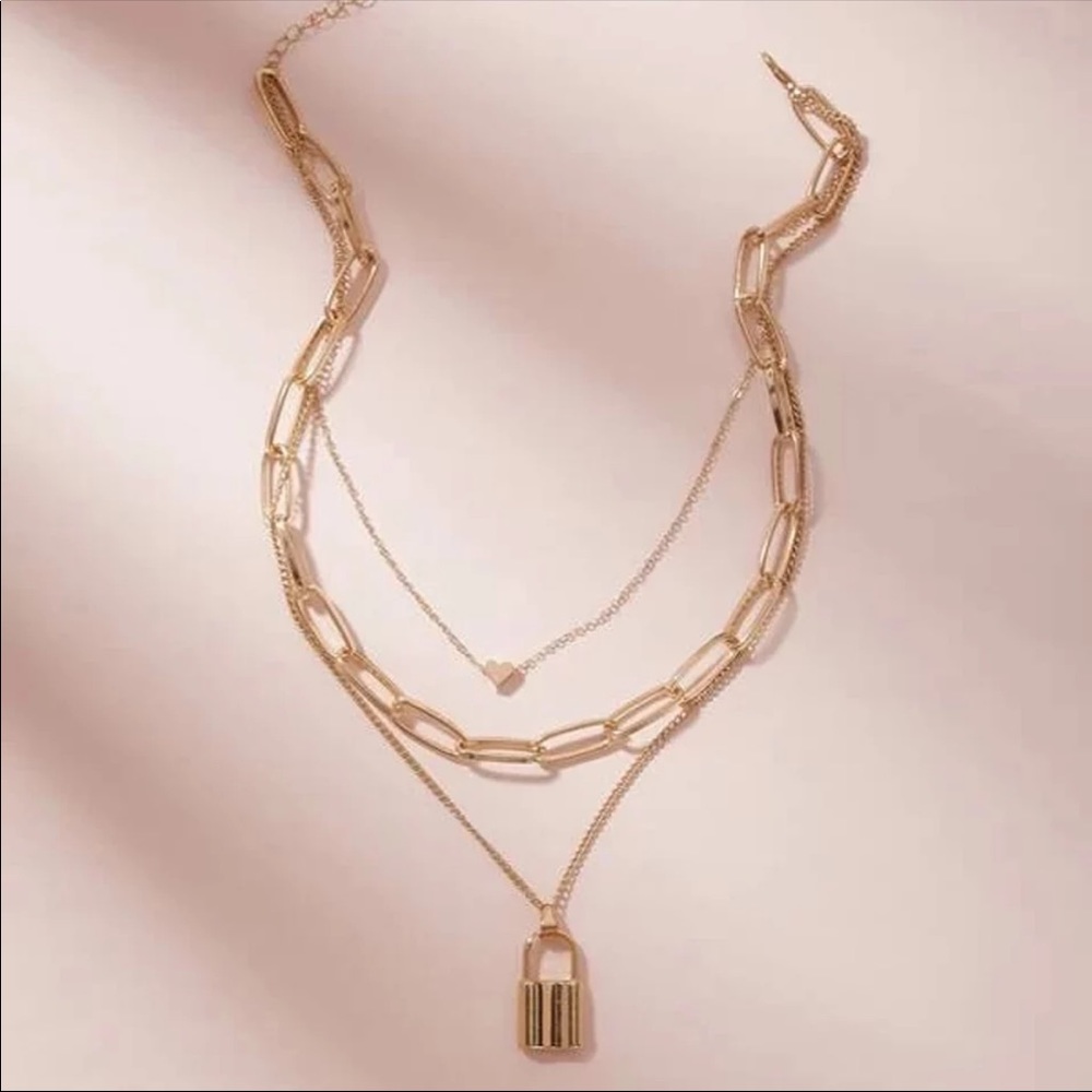 Bohemian Multi Layer Lock Necklace - Picture 5 of 6